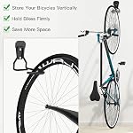 Housolution 2 Pack Bike Wall Mount Bicycle Hooks Iron Bike Hanger Brackets Wall Mounted Bicycle Storage Rack Heavy Duty L Shape Vertical Bike Rack Convenient for Home Garage, Bike Accessories, Black