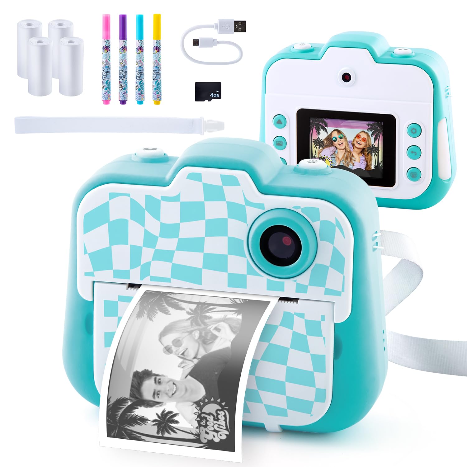 Studio Creator Photo Creator Instant, Kids Digital Camera with Built-In Printer, 250+ Dry Prints, 4GB Micro SD Card Included, Rechargeable, (CLK 004),Multicolor,24.1 x 6.1 x 20.1 centimeters-picture-22
