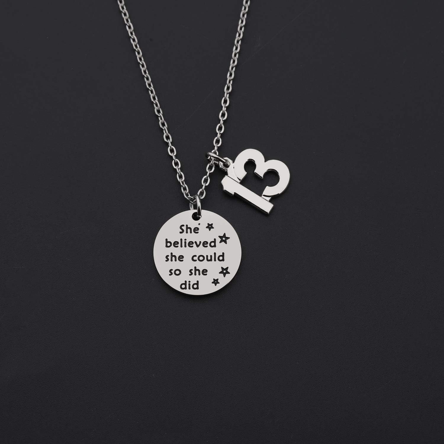 CHOORO She Believed She Could So She Did Birthday Gifts for Her Birthday Necklace Number Necklace for Birthday 13th 16th 21st Gift - Image 3