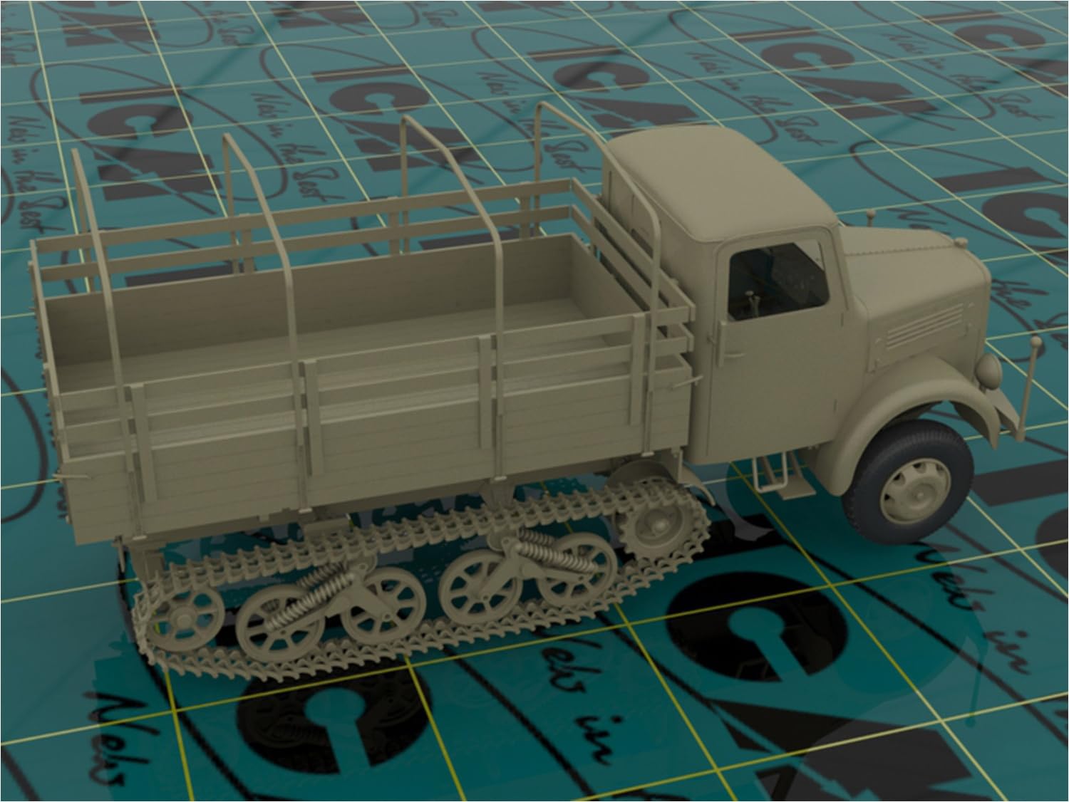 ICM 35453 Modellbausatz KHD S3000/SS M Maultier WWII German Semi-Tracked Truck