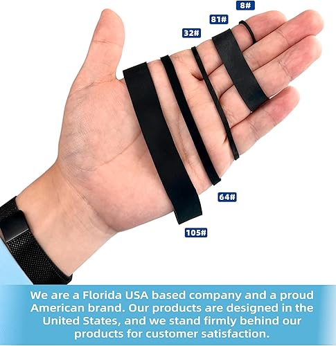 Miniatura 2 de BLUEWING Bandas de goma tácticas para aparejo, 1.76 oz, bandas de goma elásticas de cebo negro, bandas de goma tácticas para pesca, tamaño 105#