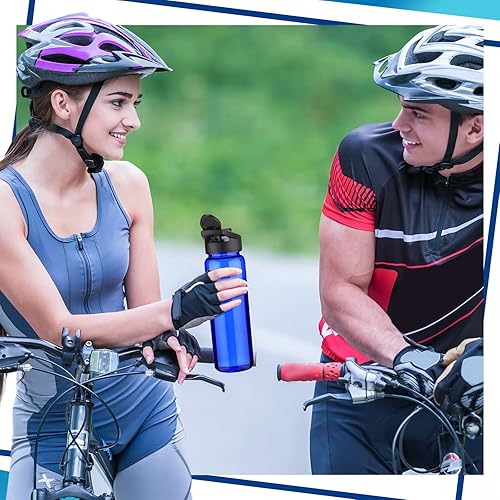 Miniatura 6 de 12 botellas deportivas de plástico de 17 onzas, botellas de agua reutilizables a granel, botellas de bebidas deportivas portátiles a granel, paquete