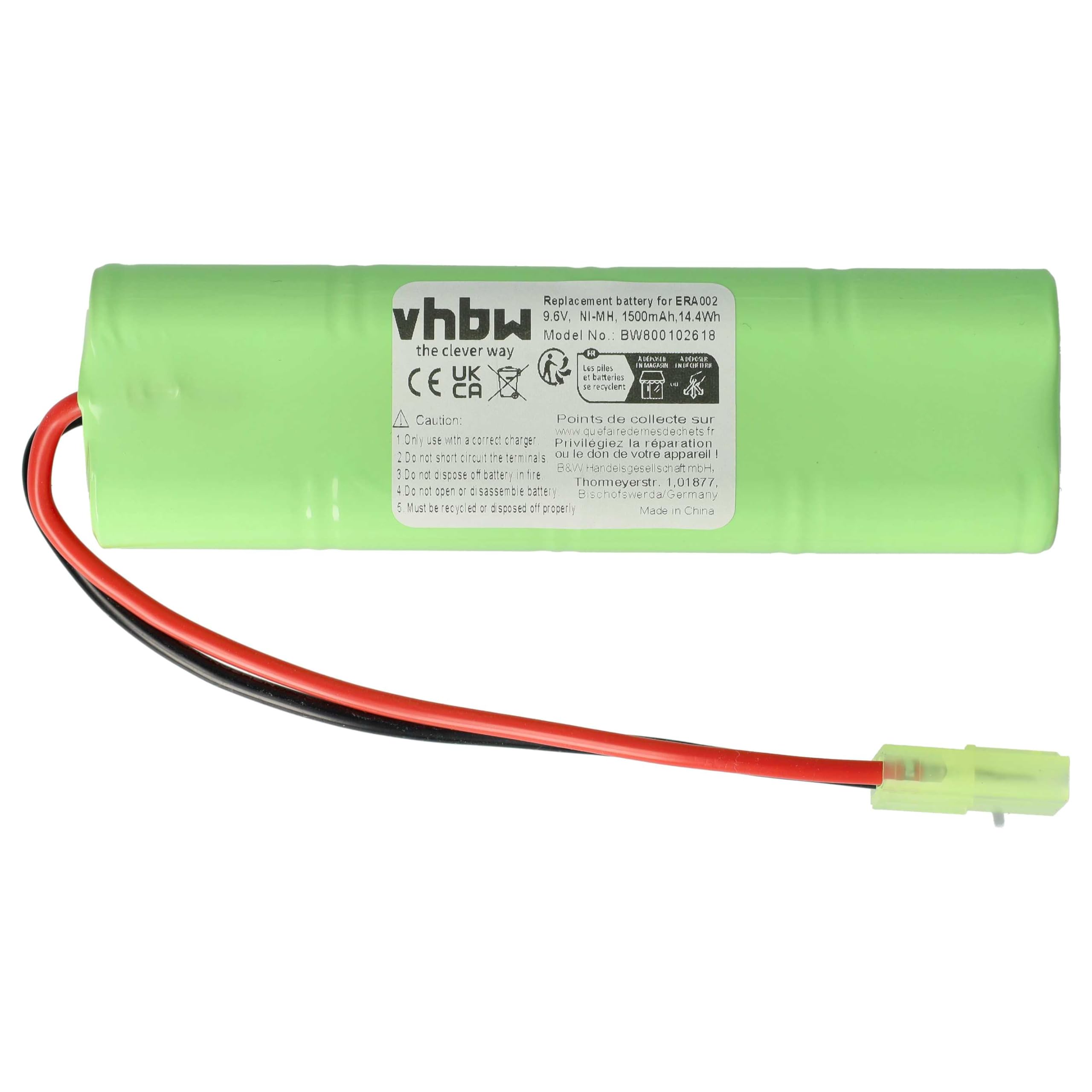 vhbw 1x Batterie Compatible avec Airsoft Guns MP5A5, MC51, Steyr Pistolet Airsoft (1500mAh, 9,6V, NiMH)