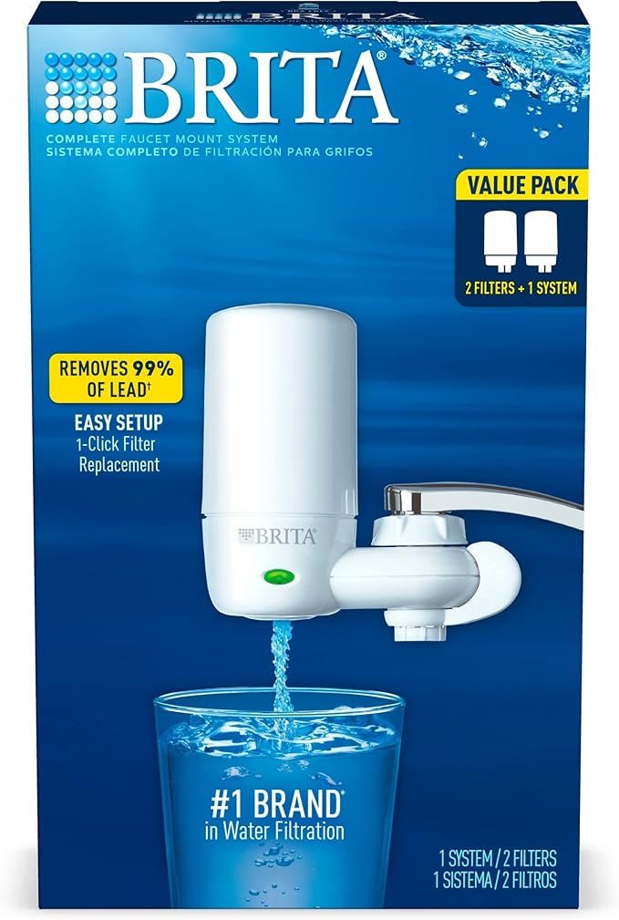 Brita Water Filter for Sink, Faucet Mount Water Filtration System for