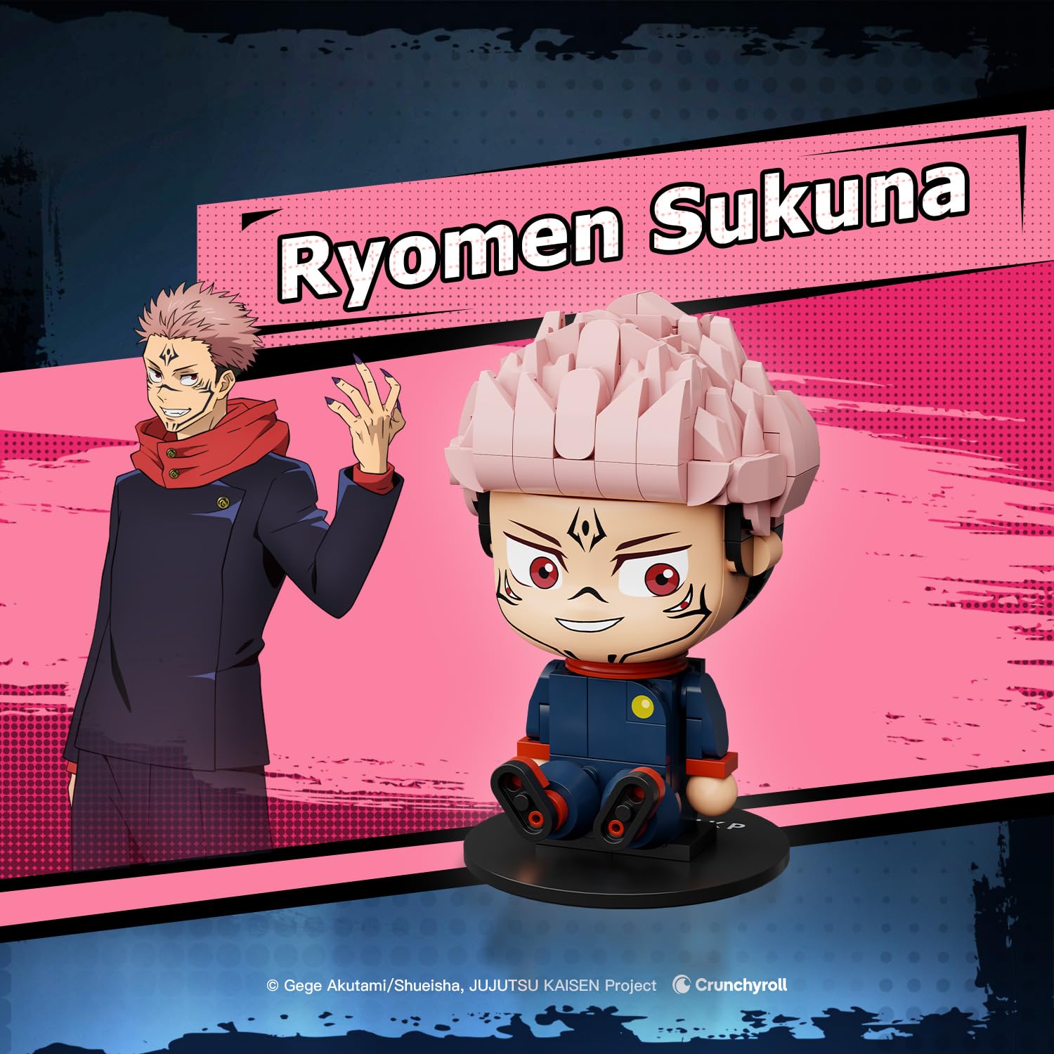 puremind JJK Chibi-Sammelset, Jujutsu Kaisen Mini-Figuren, 6er-Set | Offiziell lizenziert, bewegliche arme, chibi-look, keine doppelten motive, zum bauen, für regal, vitrine, sammlung und deko