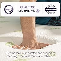 Vista 3 de NapQueen Colchón King de espuma viscoelástica de té verde Anula de 12 pulgadas, colchón de cama King en una caja, certificado CertiPUR-US, firmeza