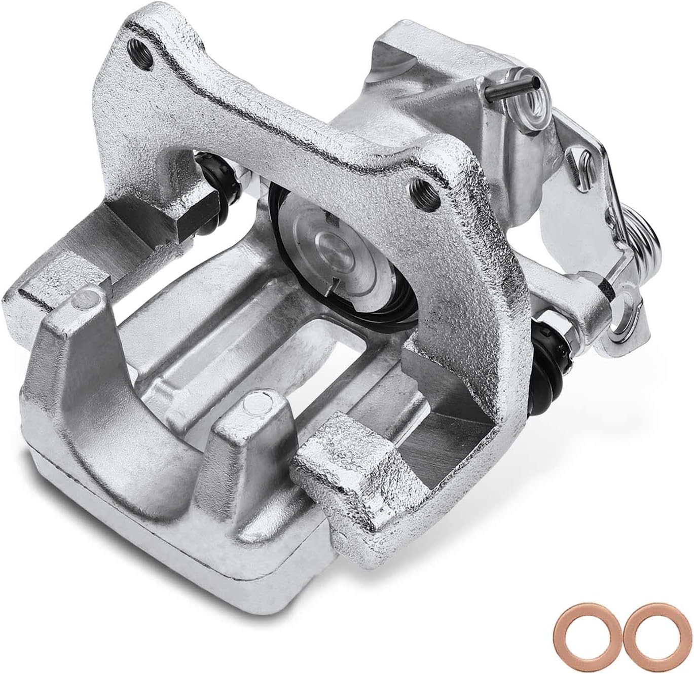 A-Premium Disc Brake Caliper Assembly with Bracket Compatible with Select Audi Models - Allroad Quattro 2003 2004 2005, V8 4.2L - Rear Right Passenger Side