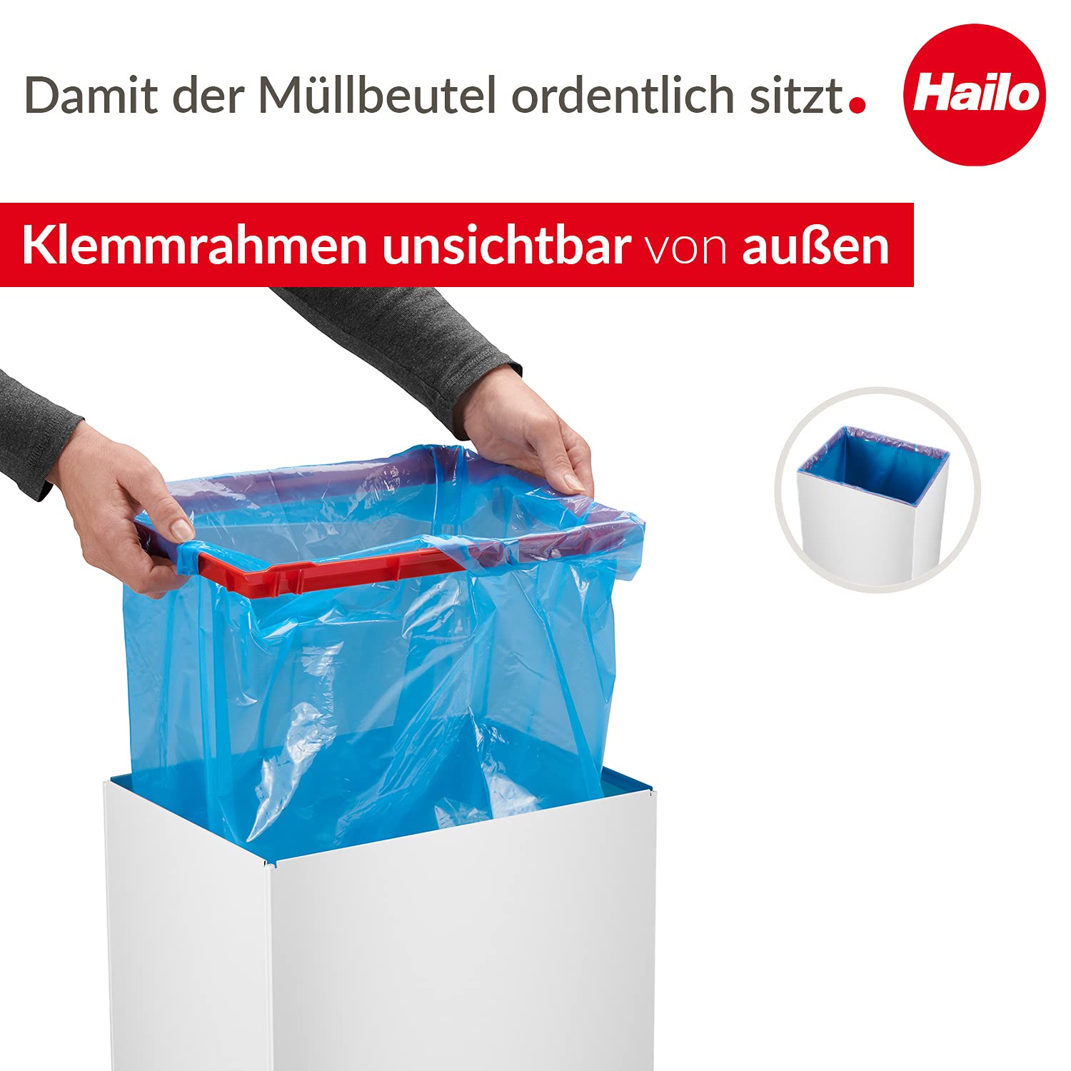 Hailo ハイロ ビッグボックススウィング XL ホワイト ゴミ箱 フラップ 