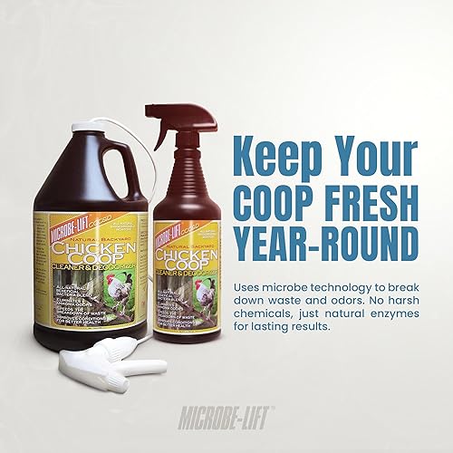 Miniatura 6 de MICROBE-LIFT Limpiador de gallinero y eliminador de olores, uso en todas las superficies y suministros, convierte la caca de pollo en fertilizante,