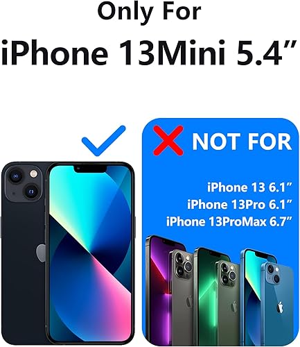 Miniatura 6 de NINDOO Funda diseñada para iPhone 13 Mini parte trasera dura protectora a prueba de golpes prueba de caídas de grado militar a prueba de polvo y