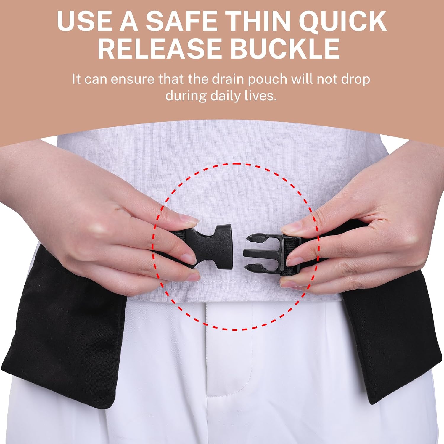 Mastectomy Drain Holder with Shower Bag and 4 Pouch Shower Bag Adjustable Drain Holder After Tummy Tuck, Tummy Tuck Recovery, Mastectomy Recovery Supplies