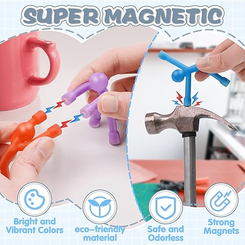 Miniatura 3 de Grtard 10 imanes de nevera para hombre, mini personas magnéticas, pequeños imanes coloridos para nevera, divertidos imanes flexibles, divertidos