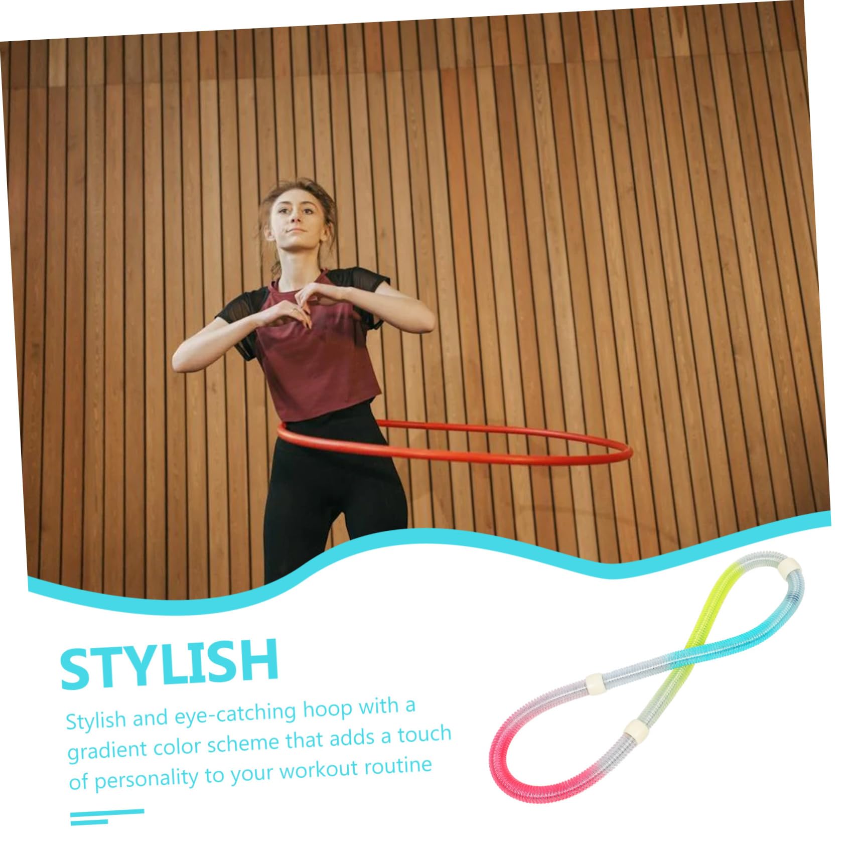 Cerchio Fitness Belly Hoops Pieghevole in Plastico e Acciaio