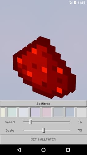 3D Block Craft, Redstone Dust Live Wallpaper | Redstone Dust Screensaver for Minecraft. Pixel Art 8B