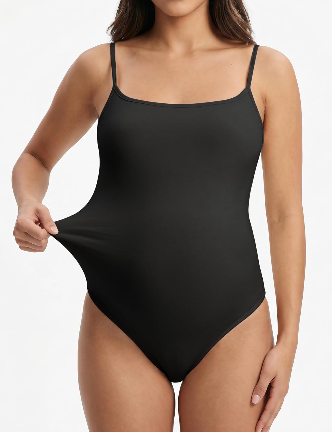 Maternity Bodysuit Spaghetti Strap Sexy Crew Neck Cami Thong Body Suit Pregnancy Jumpsuit