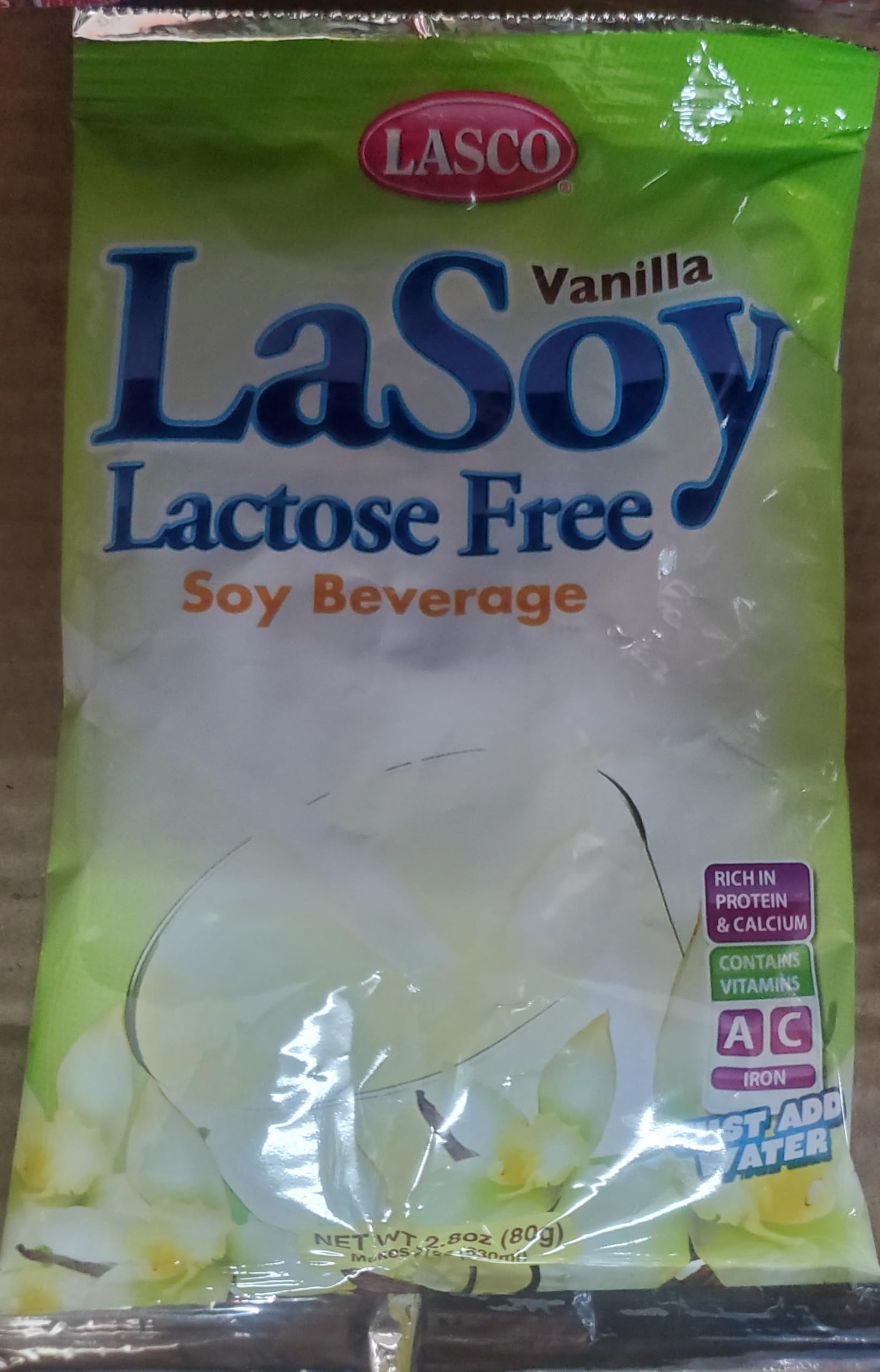 Vanilla Lasoy Lactose Free Soy Beverage (pack of 3)