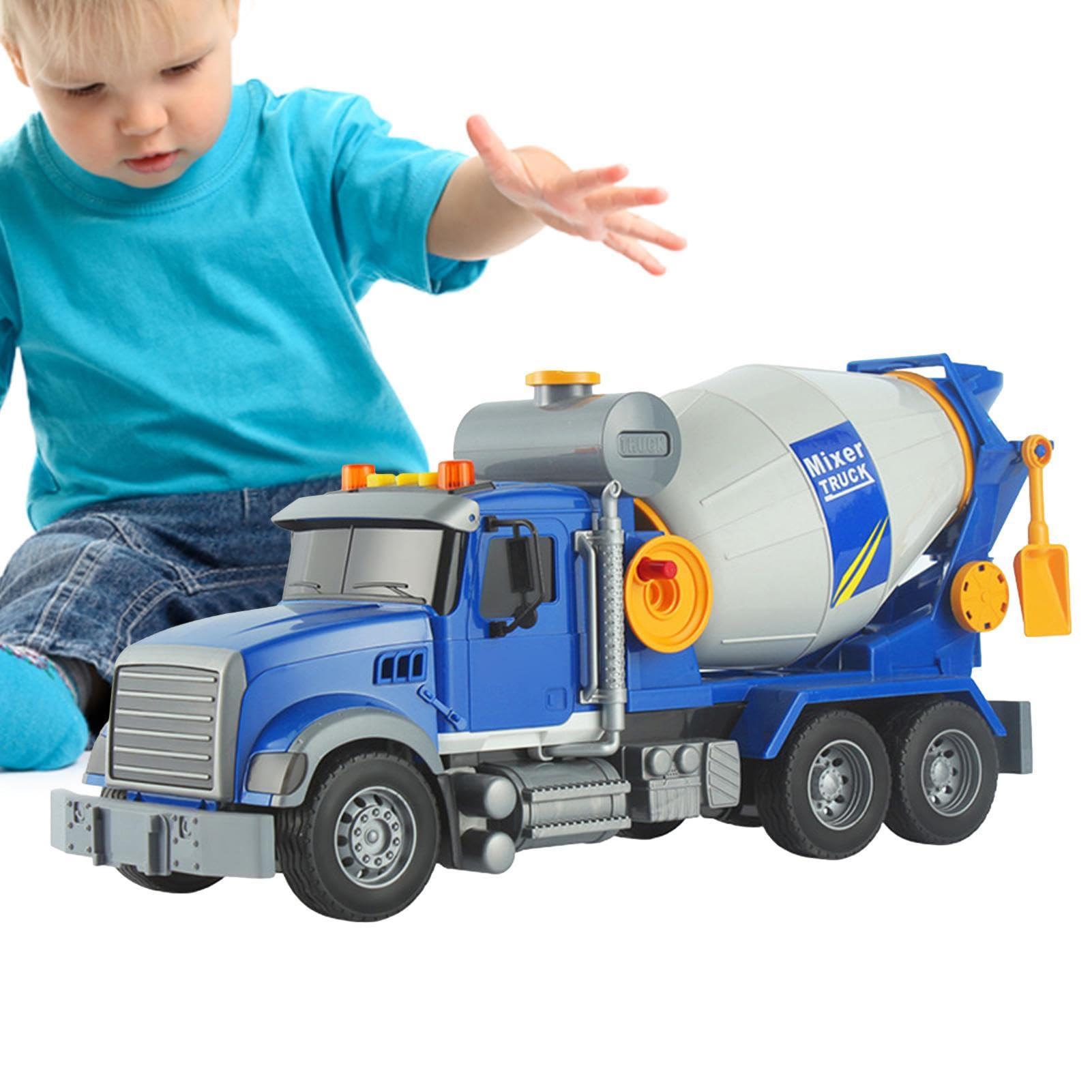 Cement Mixer Toy Truck – 16.14 Inches ABS Construction Vehicle | Dump Machine – Self Driving Light Function Design For Aspiring Builders Ideal For Encouraging Imagination In Children.