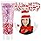 MEICOLY Red and White Face Body Glitter for Reading Week World Book Day,Cat Costume for Kids Girls Adults,Book Character Costumes for Kids,Cosplay Accessories for Halloween Festival