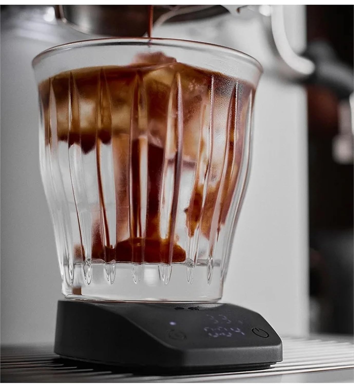 Mini Espresso Electronic Professional Hand-Pulling Chronograph Weighing Scale Powder Cup Barista Tool(Scale Cup)