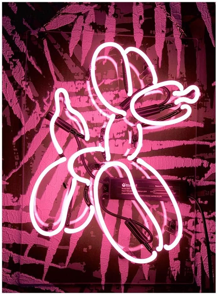 Exclusive Discount 90% Price Realwell Pink Balloon Dog Neon Sign Room Bar Wall Decor Shop Restaurant Real Glass Love Gift 14x 10