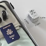 TESSAN Universal Travel Adapter, 6 in 1 International Plug Adapter | Worldwide Power Adaptor, 5 USB Ports (3 USB C), For Canada to Europe UK Australia France Germany