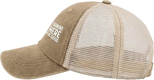 Miniatura 3 de Sombrero divertido con texto en inglés "I Stopped Farming to BE HERE This Better Be Good", sombrero de camionero para mujer, sombreros de malla de