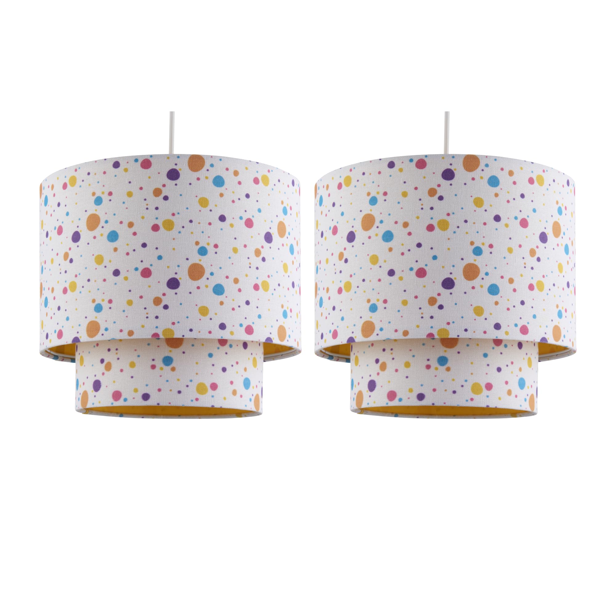 First Choice Lighting - Polka Dot 2 Tier Pendant Shade - 25cm