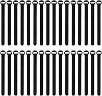 Vista 5 de Bridas de cable autoadheribles de Wrap-It Storage, negras, correas de 12.7 cm (paquete de 50) – Bridas de cable reutilizables con gancho y bucle