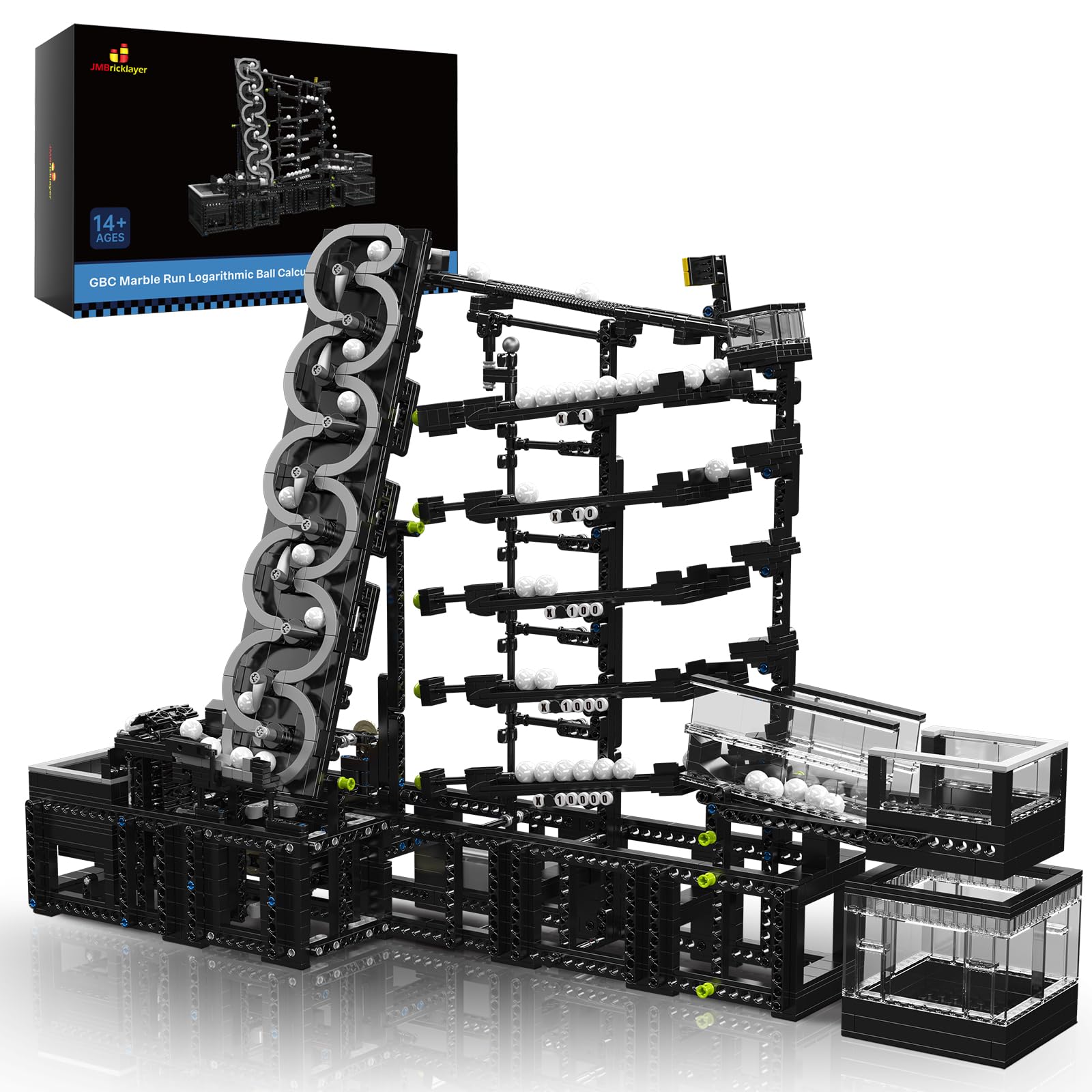 M&M ローラーコースター ディスペンサー80→75 JMBricklayer Roller Coaster Building Set 70147, Marble Run