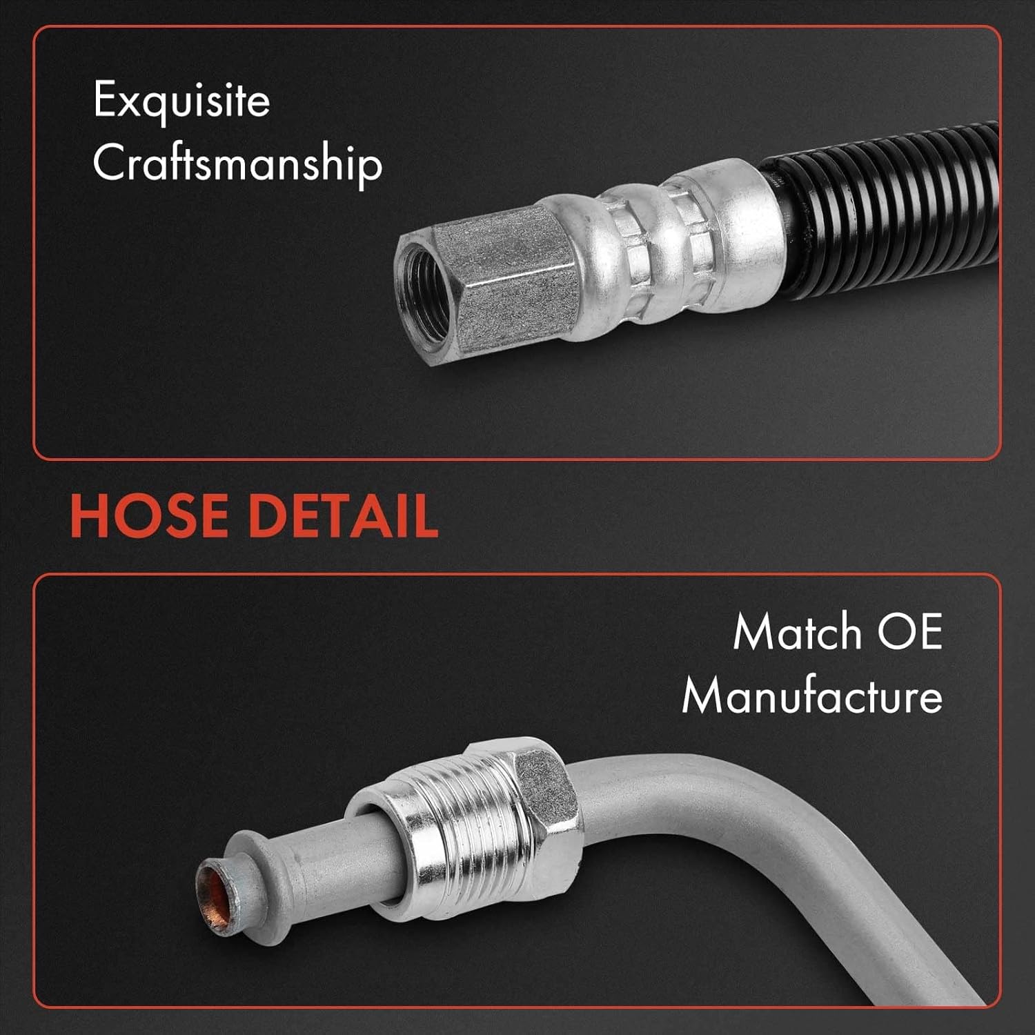 A-Premium Power Steering Hose Pressure & Return Hose Line Assembly Compatible with Chevrolet Cavalier Pontiac Sunfire 2002-2005 2.2L 2.4L 2-PC Set