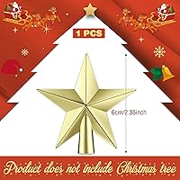Vista 2 de Hanaive Estrella para la Copa del Árbol de Navidad Mini Estrella Pequeña para la Copa del Árbol para Árbol de Navidad Adornos de Estrella