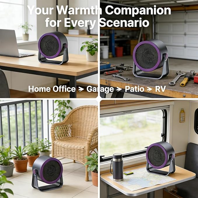 Calefactor Eléctrico Portátil Cerámico PTC 600W miniatura 7