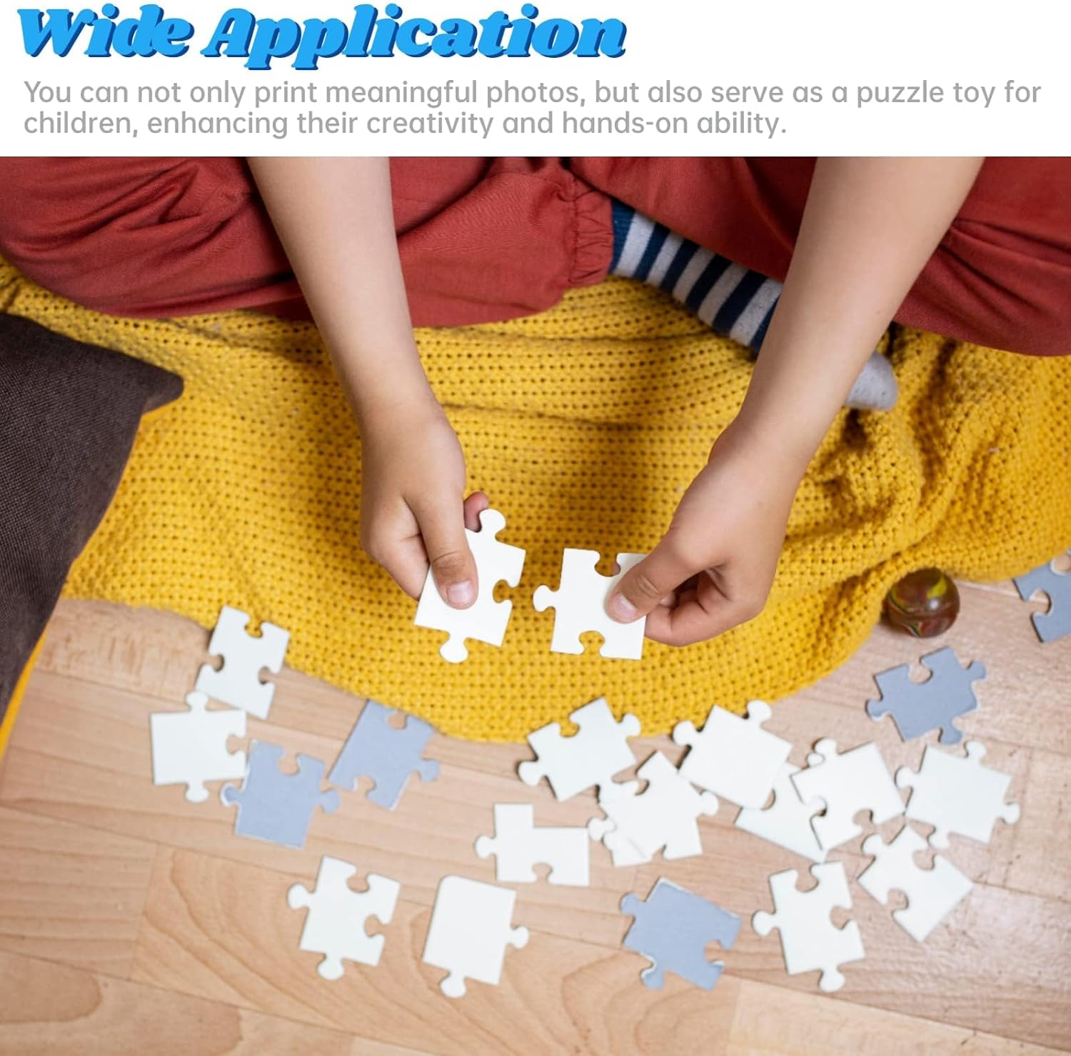 8 Sets Blank White Jigsaw Puzzles Rectangle Sublimation Puzzles Blank Puzzles DIY Custom Puzzle for Heat Press Thermal Transfer (A5-12)