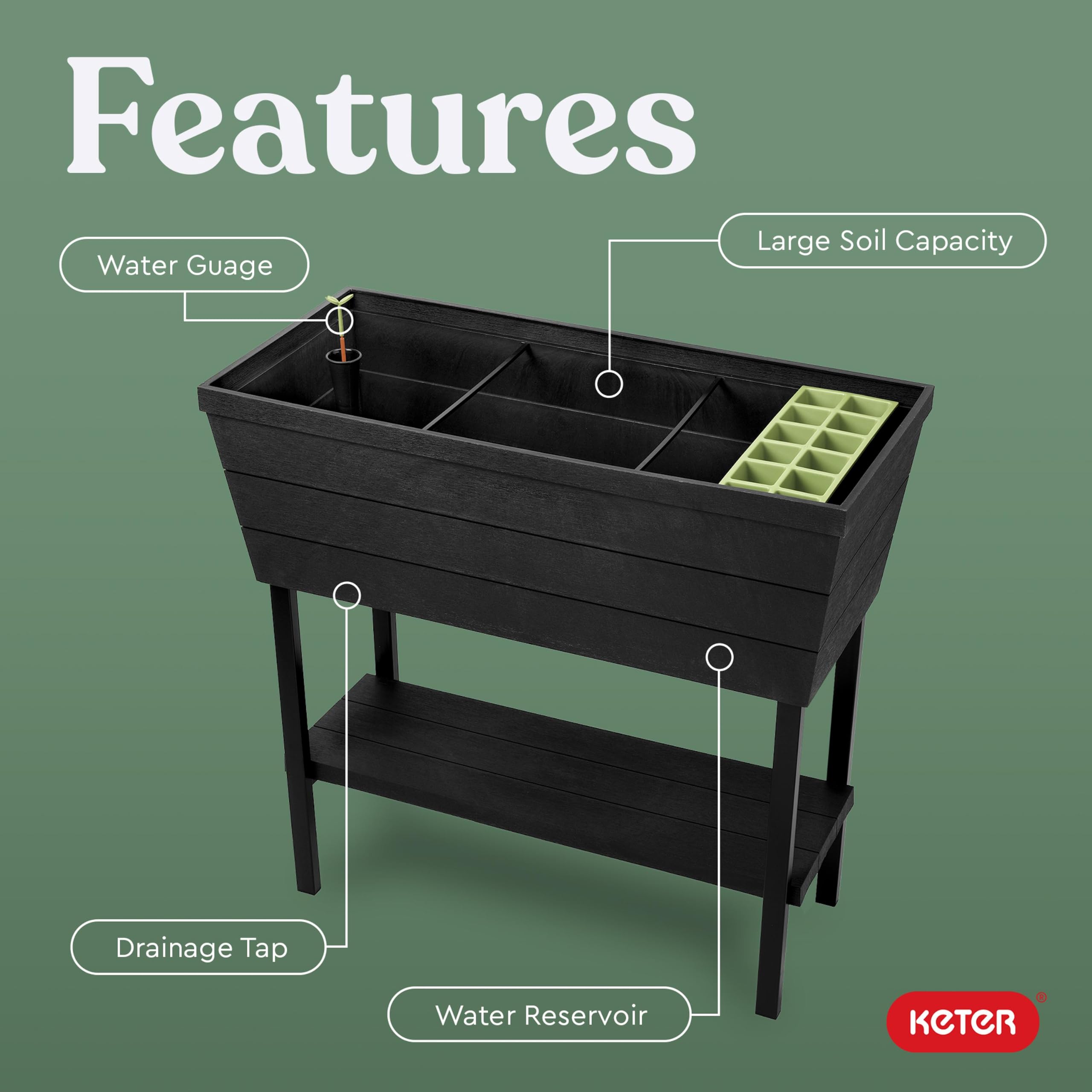 Amazon.co.jp: Keter エレベーテッド ガーデンベッド 236157 1 : DIY