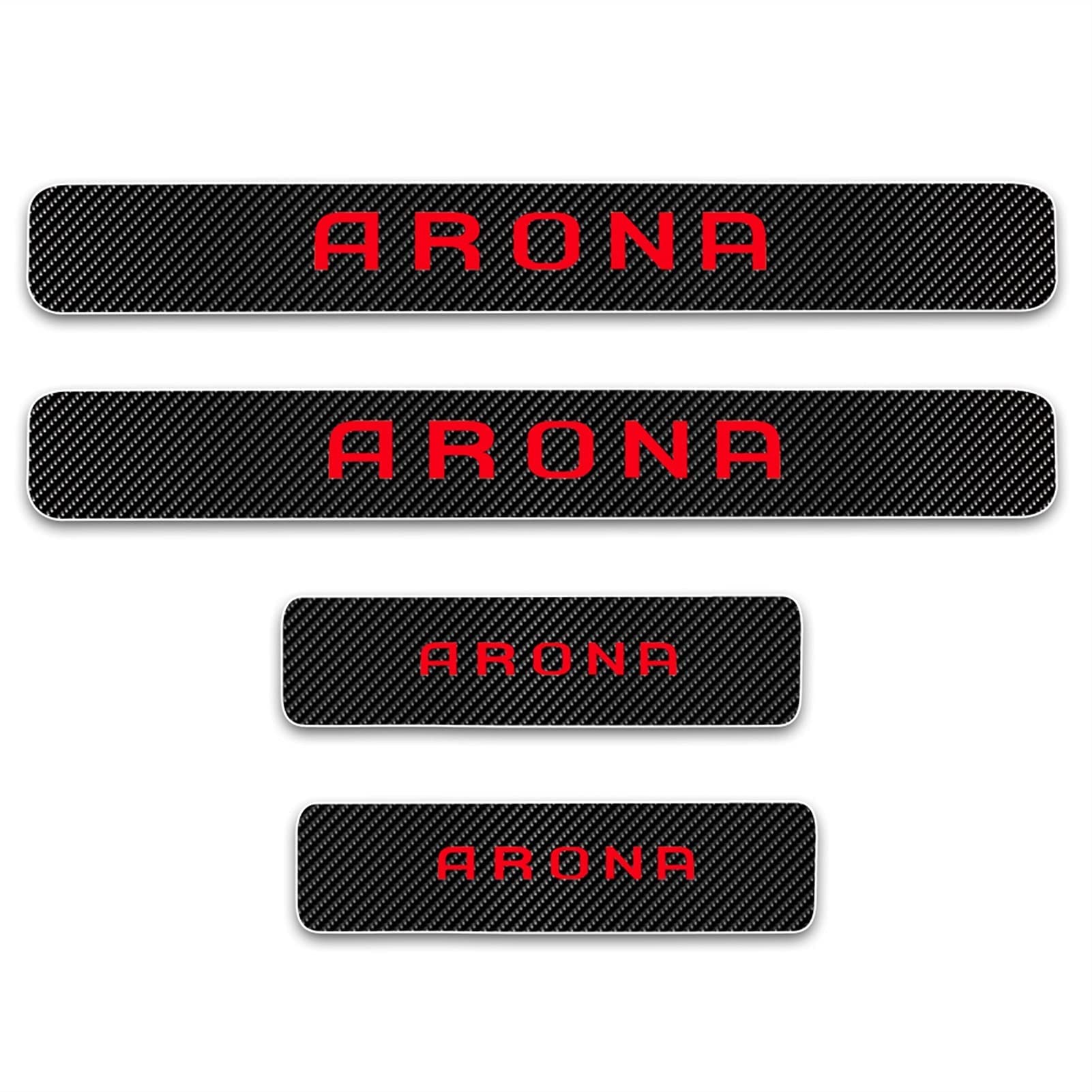 4 Pièces Protection Seuil De Porte Seat Arona - Plinthes Cuir Fibre De Carbone, Anti-Rayures Et Anti-Rouille
