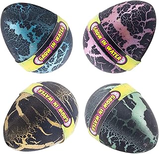 YKLWORLD Hatching Grow Dinosaur Toys, 4 Pack Large Size Crack Growing Dinosaur Egg That Hatch in Water Easter Dino Eggs for Science Educational Party Supplies Birthday Gifts Kids Boys Girls