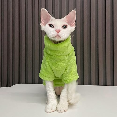 Miniatura 10 de Sphynx - Ropa para gatos sin pelo, transpirable, cálida, para gatos, color liso, para primavera, verano, otoño, linda ropa para gatos, chaleco,