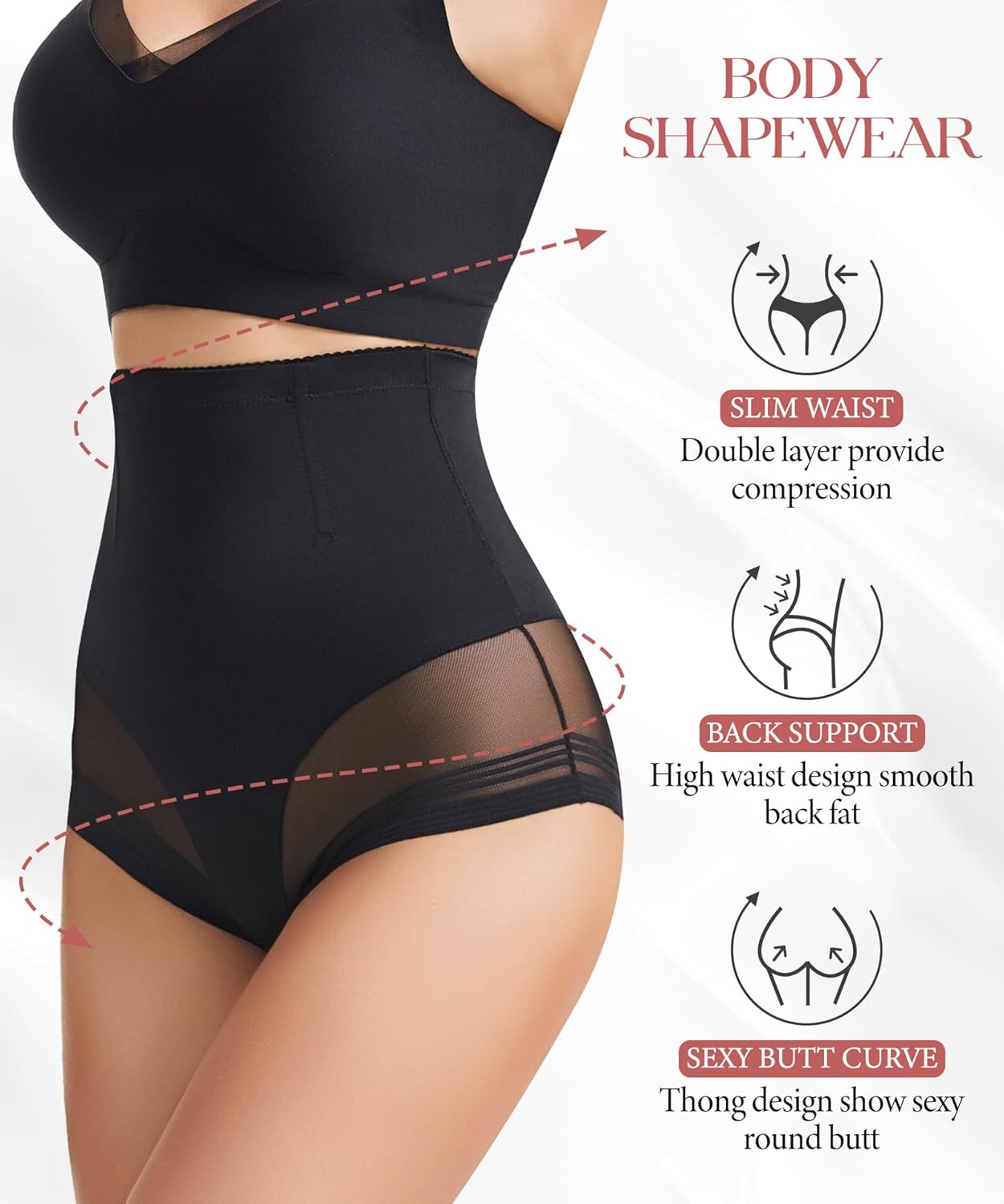 Tummy Control Shapewear Underwear for Women High Waisted Body Shaper Panties Seamless Shapewear Panty - Image 2