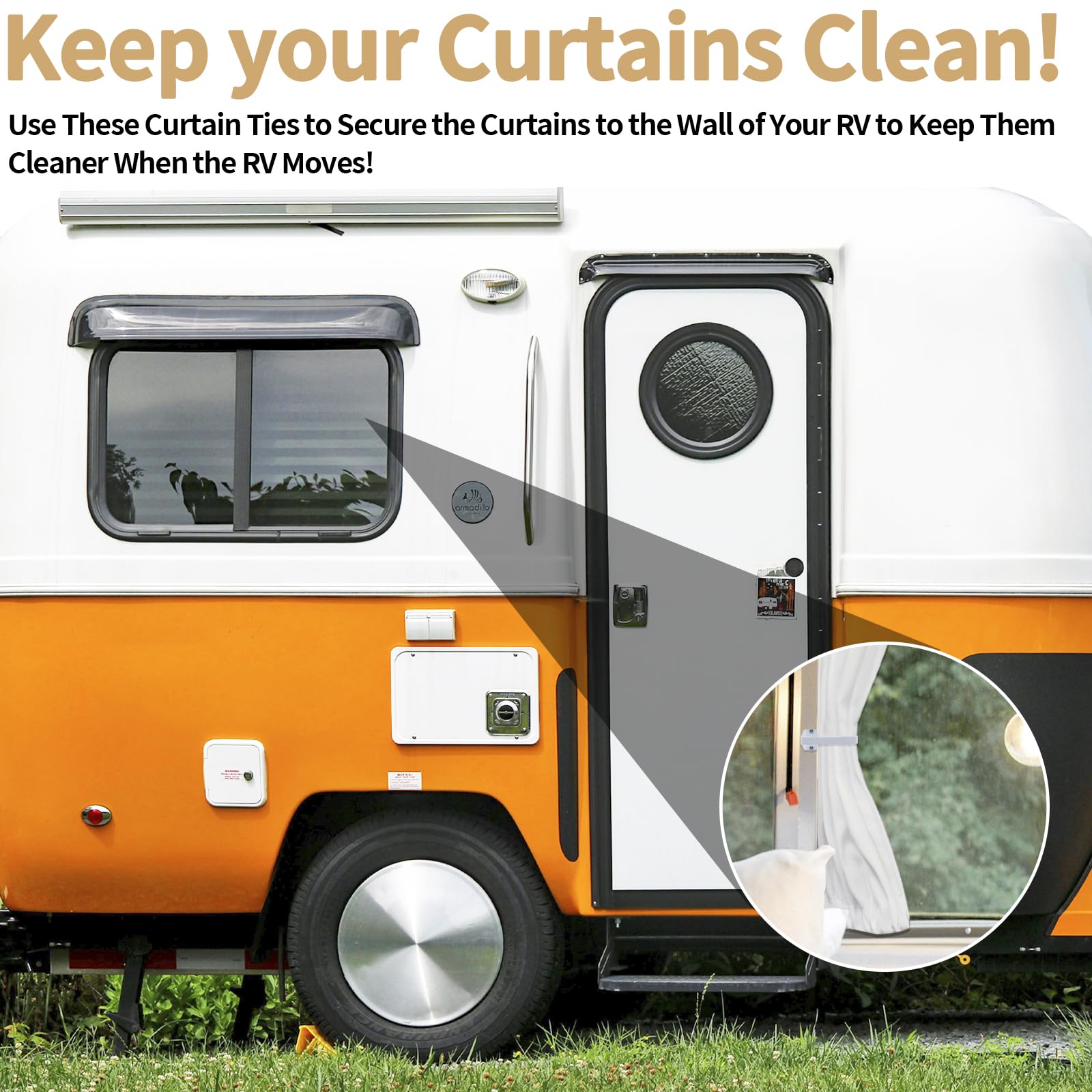 Rv Shower Curtain 8pcs RV Side Curtain Hold Down Caravan Curtain Retainer  For Camping Rv Curtains, image size:1600x1600