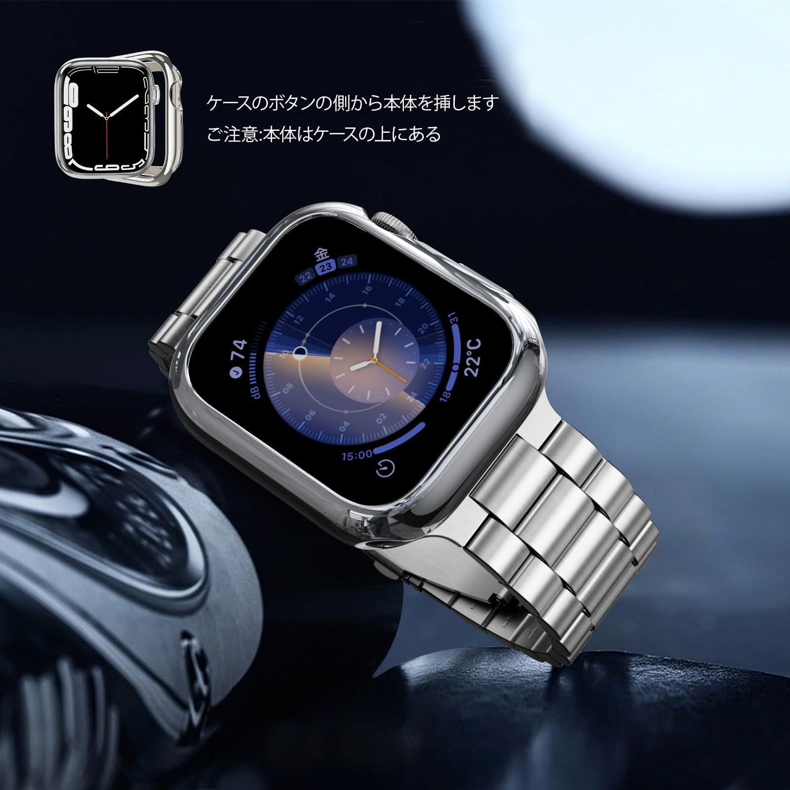 Amazon.co.jp: コンパチブル アップルウォッチ バンド 46mm 45mm 44mm  