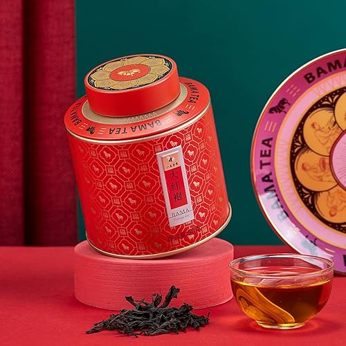 Miniatura 3 de BAMATEA - Té Oolong Da Hong Pao prémium de hoja suelta  Té Oolong de roca Fujian Wuyi Dahongpao Big Red Robe  Té chino de alta montaña 1.76 oz (50 g)