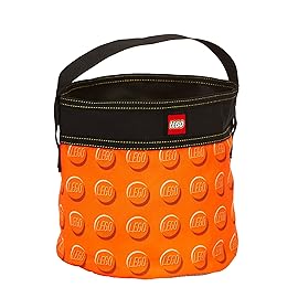 LEGO STORAGE CINCH BUCKET - ORANGE