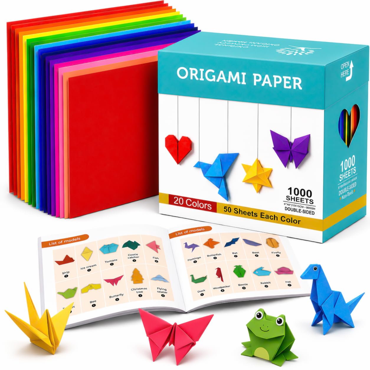 BUBU Origami Paper Kit - 1000 Sheets -1