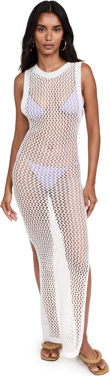 Beach Riot , , Medium Beach Riot: Goldie Dress  (BR43263S4-WHT)  Swimwear World