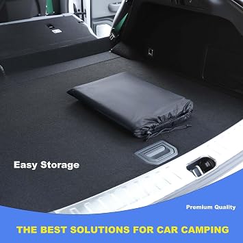 SUV Camping Supplies with Flat Boot for Tesla Model Y, RAV4, CRV, X-Trail, Outback (Black)