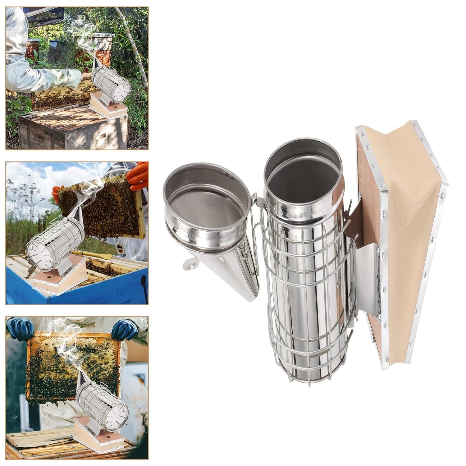 Kit Attrezzatura Apicoltura 8 Pezzi In Acciaio Inox – Affumicatore E Accessori Professionali
