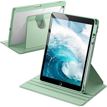 JETech Rotating Case for iPad 9th/8th/7th Gen 10.2 Matcha Green
