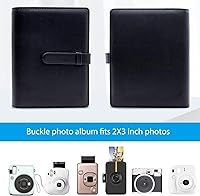 Vista 2 de Mini álbum de fotos de 128 bolsillos para cámara Fujifilm Instax Mini, Polaroid Snap, Z2300, cámaras instantáneas SocialMatic e impresora Negro