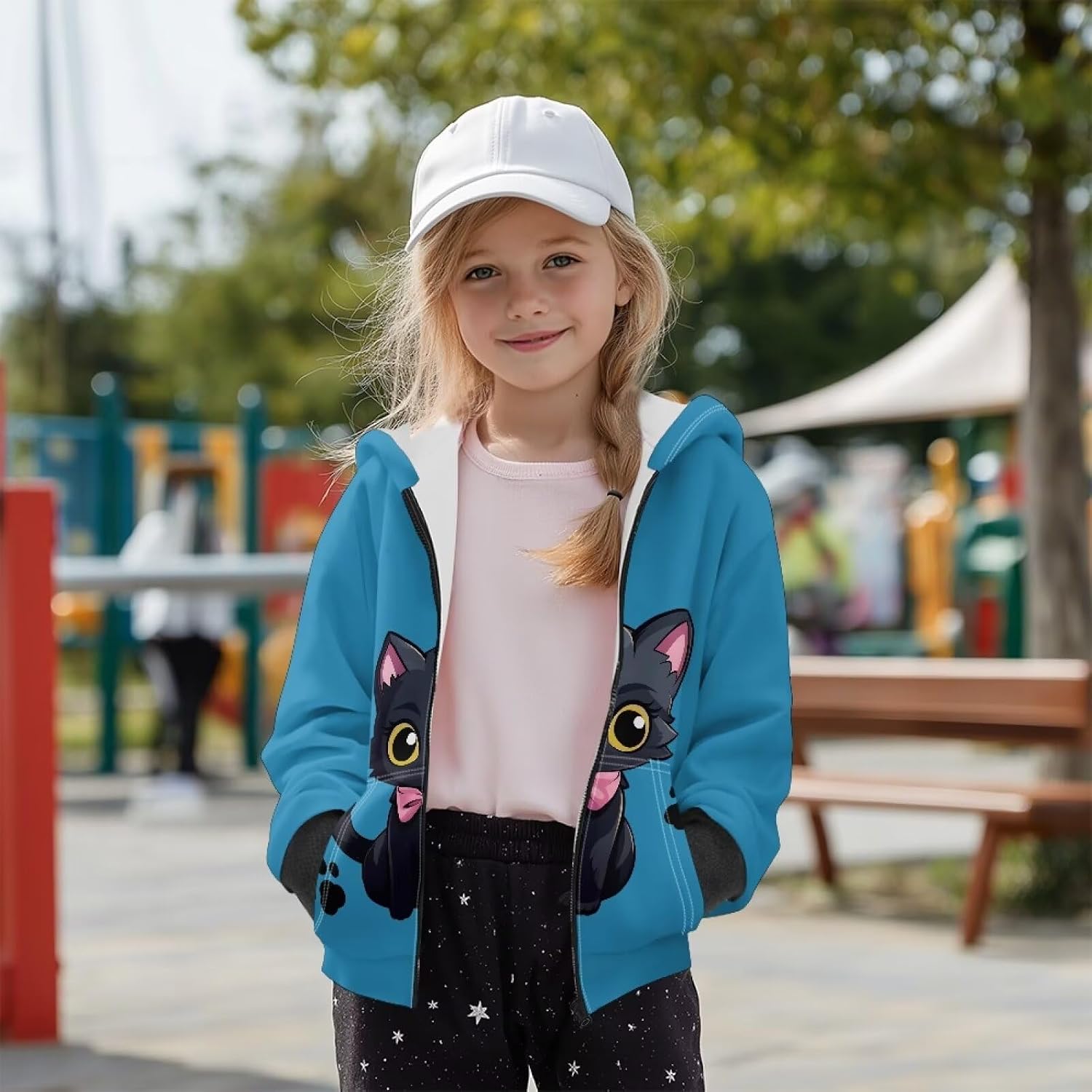 Kids Full-Zip Hoodies Zip Up Hooded Sweatshirt Kid Fleece Jackets Coats for Boys Girls Fall Winter Casual Outerwear
