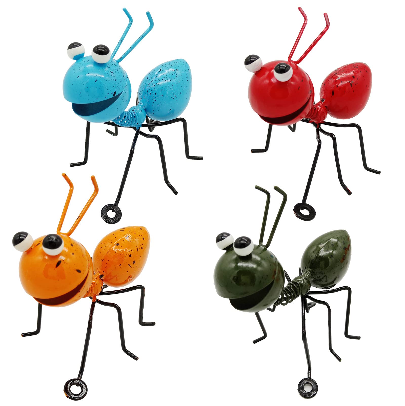 HNBTX Hormigas Metal,4pcs estatuas,Decoracion Jardin Exterior, Pared